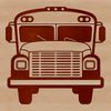 Colorful School Transportation Icon Illustrated school bus vector graphic for educational purposes.