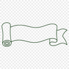 A minimalist vector illustration of an open scroll with a diploma or certificate contained within.