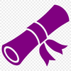 A digital vector illustration of a graduation scroll, suitable for commercial and personal use.