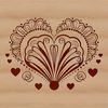 Heartfelt Beachside Illustration A stylized seashell with love hearts embedded in the design, suitable for seaside vacation-themed projects.