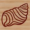 Free Vector Shell Art for Digital Projects A stylized illustration of a seashell with intricate details and texture, suitable for graphic design projects.