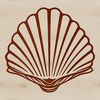 Coastal Shell Design for Crafting A high-quality digital illustration of a seashell, perfect for crafting and design projects.