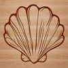 Seashell Icon SVG for Web Design and Crafts An SVG icon of a seashell, ideal for use in web design, laser cutter templates, or pyrography projects.