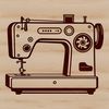Modern Sewing Machine Design for Crafting An SVG design of a modern sewing machine for crafting and DIY projects.