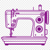 A detailed illustration of a sewing machine, suitable for commercial or personal use in various designs.