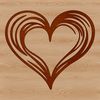 A geometric heart shape designed as vector art for various uses.