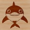 A digital illustration of a shark, depicted in a straightforward style with attention to detail.