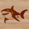A vector illustration of a shark, suitable for commercial and personal projects.
