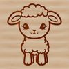 A simple line drawing of a farm animal, suitable for vector design and printing.