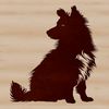 Cute Shetland Sheepdog Portrait Vector graphic of a seated Shetland Sheepdog dog portrait.