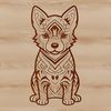 Illustration of a Shiba Inu Dog A vector illustration of a Shiba Inu dog sitting on its haunches.