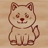 A vector illustration of a Shiba Inu in a sitting position.