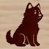 Calm Shiba Inu Sitting Illustration A sitting Shiba Inu dog breed with a calm expression, ideal for personal or commercial use in vector art designs.