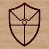 A metallic shield design, suitable for vector art projects.