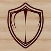 A protective shield designed as vector art, suitable for digital cutting and laser engraving projects.