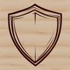 A vector design representation of a shield, ideal for cutting machines like Cricut or laser cutters.