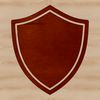 A vector design of a shield, suitable for various applications such as clip art or cutting machine stencils.