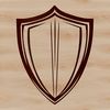 Shield Graphic Illustration A graphic illustration of a protective shield with a bold design.