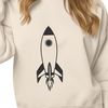 Beautiful Rocket Ship Illustration Illustrative illustration of a futuristic spaceship in space, designed as vector art.