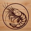 Beautiful Shrimp SVG Image A detailed illustration of a single shrimp with realistic features.
