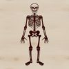 Editable Skeleton Graphic for Cutting Machines An editable graphic of a skeleton figure suitable for cutting machines like Cricut or laser cutters.