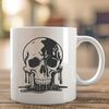 Drippy Death's Head SVG Design A gothic-themed skull with dripping details, suitable for use in various design projects.