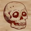 A stylized skull design suitable for tattoo or stencil purposes in various file formats including SVG and PDF.