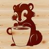 Free SVG Clip Art Skunk Design An illustration of a wild animal, specifically a skunk, suitable for vector design and cutting machine projects.