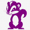 Cute Skunk SVG Design A skunk is depicted in this vector illustration.