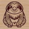 An ornate illustration of a sloth, suitable for vector art projects.