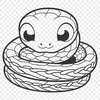 Snake SVG Graphic Design Element A reptile illustration of a snake in a vector format.