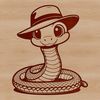 Snake Silhouette in Dynamic Movement A detailed illustration of a snake's body in various poses.