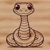 Reptile Animal SVG Design A detailed digital illustration of a snake in various poses.