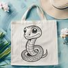 A simple illustration of a serpent, suitable as clip art for various designs.