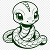 Vector Snake Design for Cutting Machines A vector illustration of a snake, suitable for cutting machines like Cricut or laser cutting.
