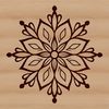Beautiful Six-Pointed Snowflake Design A delicate six-pointed snowflake pattern designed for digital use.