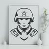 Male Military Vector Illustration Male military personnel vector illustration in a standing position