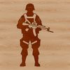 Detailed Soldier Illustration Design A detailed vector illustration of a soldier in military attire.