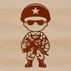 Man in Uniform Illustration SVG illustration of a man in military attire, suitable for graphic design projects.