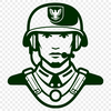 Military Man Vector Graphic A detailed illustration of a male soldier in military attire, suitable for vector graphics.