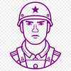 Male Soldier in Uniform Illustration A high-resolution digital illustration of a male soldier in uniform.