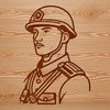 Male Soldier Icon in Uniform A male soldier in uniform, suitable for vector design projects.