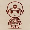 Professional Soldier Vector Illustration A high-quality digital illustration of a soldier in uniform, suitable for vector graphics and cutting machine designs.
