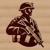 Free Vector Soldier Clip Art A digital illustration of a male soldier in uniform, suitable for vector graphics.