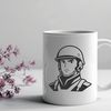 Militaristic Man SVG Illustration A digital illustration of a man in military attire, suitable for vector graphics and cutting machine designs.