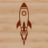 Vector Spaceship Design Graphics A futuristic spaceship with a sleek design, suitable for vector art and cutting machine templates.