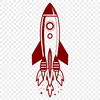 Rocket Ship Illustration in SVG Format Detailed SVG design of a rocket ship for various applications.