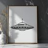 Cosmic Vessel Illustration A stylized illustration of a spaceship in vector format.
