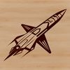 Cosmic Ship Design for Cricut and Cutting Machines A stylized illustration of an intergalactic spaceship in vector format.