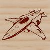 Beautiful Spaceship Design in Scalable Format A detailed illustration of a futuristic spacecraft in space, designed as a scalable vector graphic.